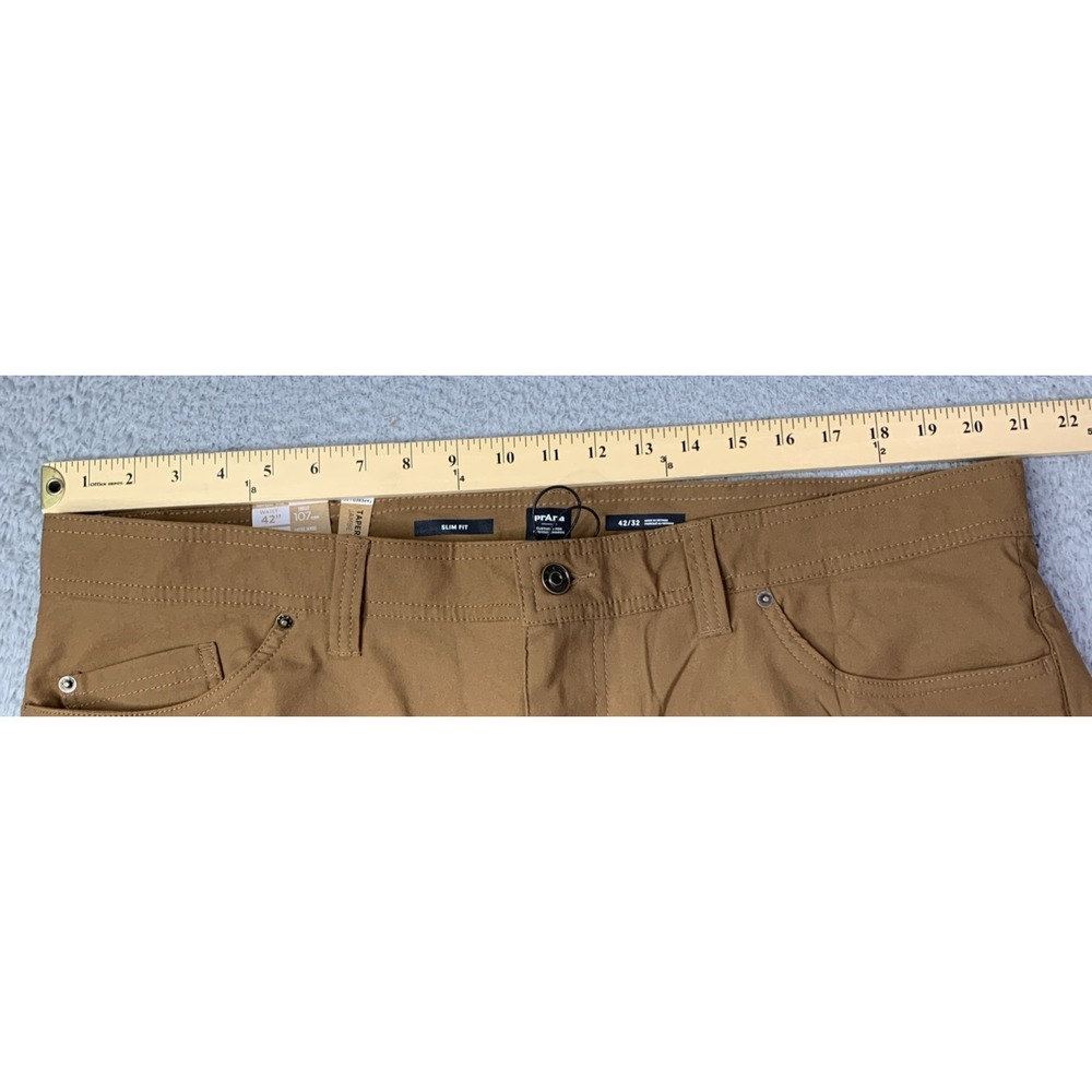 New PrAna Pants Mens Size  42x32 Brion Slim Pant II Tapered Leg Slim Fit Sepia - Picture 6 of 10
